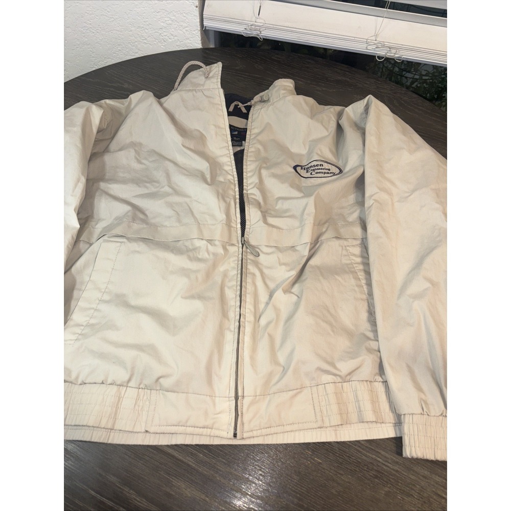 Men's PORT AUTHORITY Beige Windbreaker Jacket Sz 2XL Hansen Engineering Company